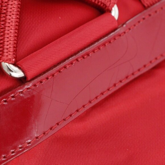 PRADA Backpack Daypack BZ6677 VERA SPORT ROSSO Red Nylon Women - Picture 10 of 13